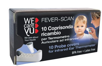 COPPELLE RICAMBIO PER TERMOMETRO INFRAROSSI WECAREYU FEVER-SCAN 10 PEZZI - Farmacia Rossi2 - Farmacia Rossi 