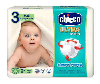 CHICCO PANNOLINO ULTRA CHICCHO MIDI 21 X 10 - Farmacia Rossi2 - Farmacia Rossi 