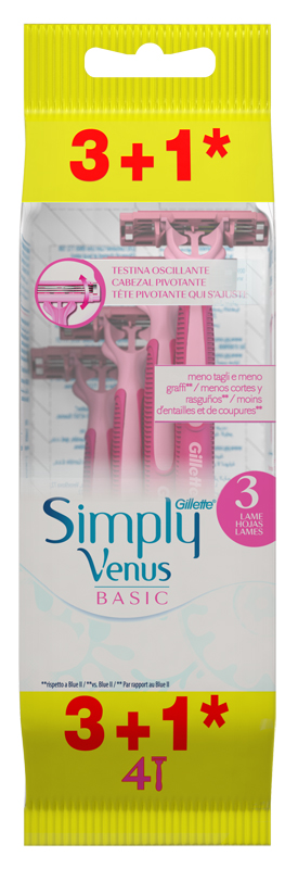 GILLETTE VENUS USA E GETTA SIMPLY3 - Farmacia Rossi2 - Farmacia Rossi 