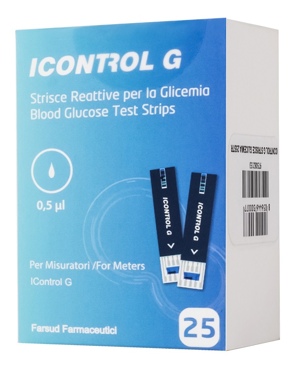 STRISCE MISURAZIONE GLICEMIA ICONTROL G 25 PEZZI - Farmacia Rossi2 - Farmacia Rossi 