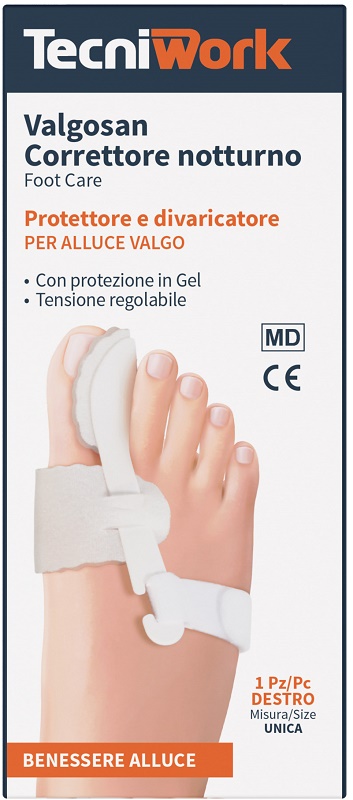 CORRETTORE NOTTURNO PER ALLUCE VALGO DESTRO MISURA UNICA VALGOSAN 1 PEZZO - Farmacia Rossi2 - Farmacia Rossi 