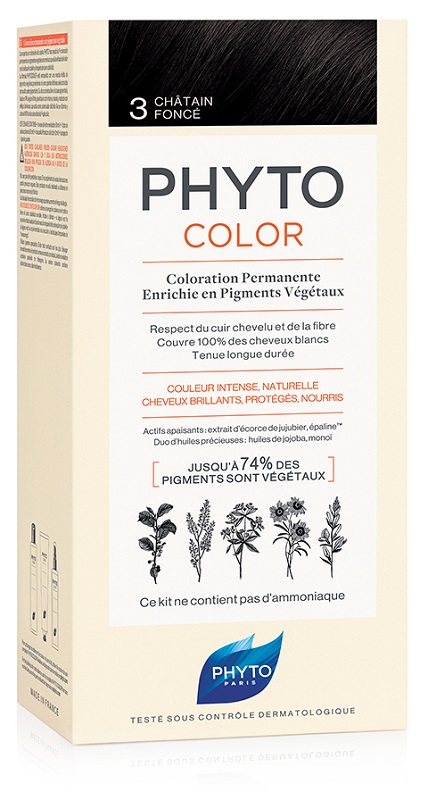 PHYTOCOLOR 3 CASTANO SCURO 1 LATTE + 1 CREMA + 1 MASCHERA + 1 PAIO DI GUANTI - Farmacia Rossi2 - Farmacia Rossi 