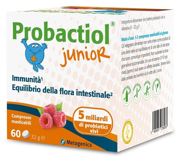 PROBACTIOL JUNIOR 60 COMPRESSE MASTICABILI NEW - Farmacia Rossi2 - Farmacia Rossi 