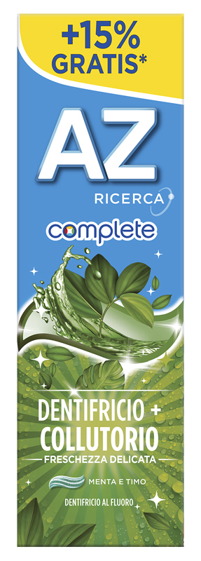 DENTIFRICIO ORAL B AZ COMPLETE + COLLUTORIO FRESCHEZZA DELICATA 65 + 10 ML - Farmacia Rossi2 - Farmacia Rossi 