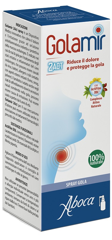 GOLAMIR 2ACT SPRAY 30 ML NO ALCOOL ADULTI E BAMBINI DA UN ANNO DI ETA' - Farmacia Rossi2 - Farmacia Rossi 