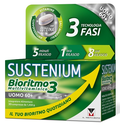 SUSTENIUM BIORITMO3 UOMO 60+ 30 COMPRESSE - Farmacia Rossi2 - Farmacia Rossi 