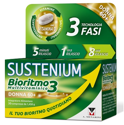 SUSTENIUM BIORITMO3 DONNA 60+ 30 COMPRESSE - Farmacia Rossi2 - Farmacia Rossi 