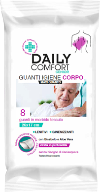 DAILY COMFORT SENIOR GUANTO DETERGENTE 8 PEZZI - Farmacia Rossi2 - Farmacia Rossi 