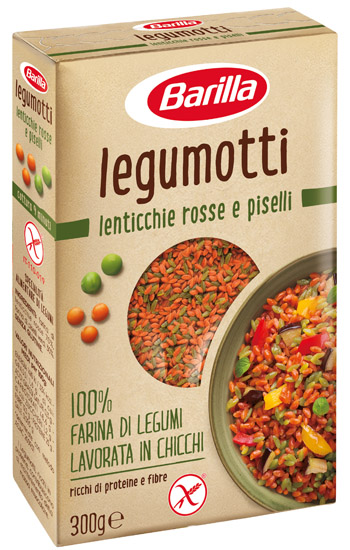 BARILLA LEGUMOTTI ALLE LENTICCHIE ROSSE E PISELLI 300 G - Farmacia Rossi2 - Farmacia Rossi 