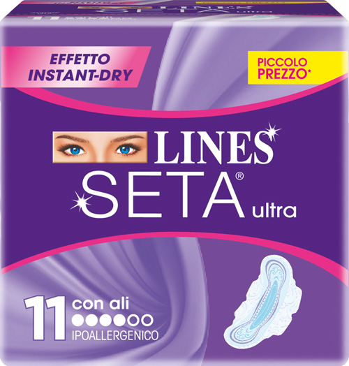 LINES SETA ULTRA ASSORBENTI CON ALI 11 PEZZI - Farmacia Rossi2 - Farmacia Rossi 