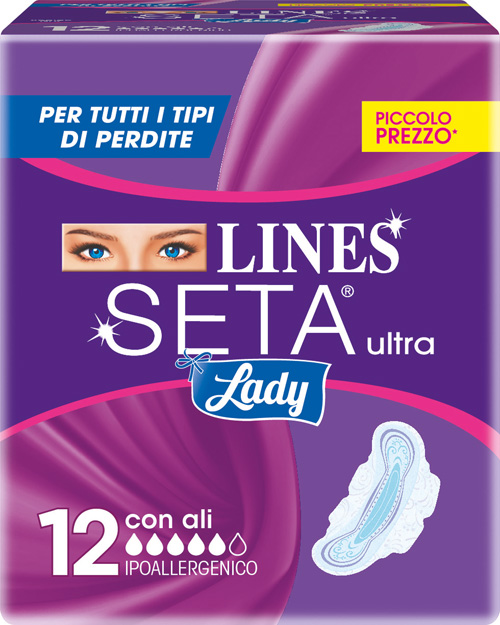 LINES SETA ULTRA LADY CON ALI 12 PEZZI - Farmacia Rossi2 - Farmacia Rossi 