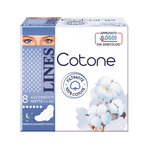 LINES COTONE ULTRA NOTTE 8 PEZZI - Farmacia Rossi2 - Farmacia Rossi 