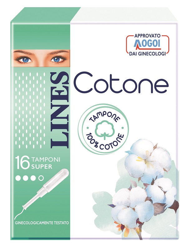 LINES COTONE TAMPONE SUPER 16 PEZZI - Farmacia Rossi2 - Farmacia Rossi 