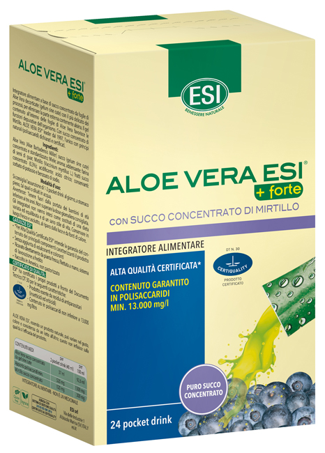 ESI ALOE VERA SUCCO + FORTE MIRTILLO 24 POCKET DRINK - Farmacia Rossi2 - Farmacia Rossi 