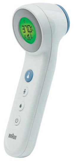 TERMOMETRO BRAUN TOUCH + NO TOUCH MODELLO BNT400 3 IN 1 PER MISURAZIONE TEMPERATURA A DISTANZA DELLA FRONTE CIBO E BAGNO - Farmacia Rossi2 - Farmacia Rossi 