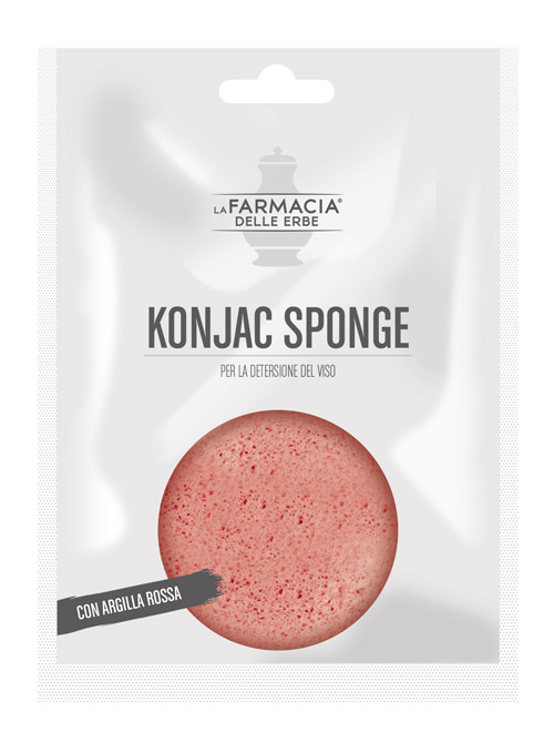 FDE KONJAC SPONGE ARGILLA ROSSA 1 PEZZO - Farmacia Rossi2 - Farmacia Rossi 