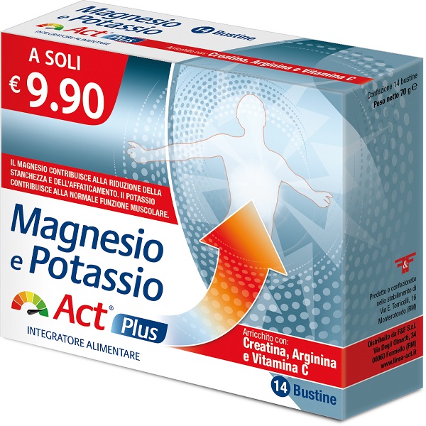 MAGNESIO E POTASSIO ACT PLUS 14 BUSTINE - Farmacia Rossi2 - Farmacia Rossi 
