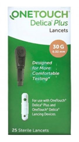 LANCETTE PUNGIDITO ONETOUCH DELICA PLUS 25 PEZZI - Farmacia Rossi2 - Farmacia Rossi 