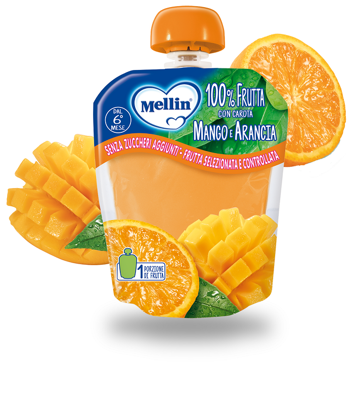 MELLIN POUCH ARANCIA MANGO 90 G - Farmacia Rossi2 - Farmacia Rossi 