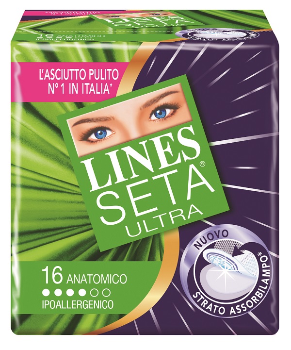 ASSORBENTE LINES SETA ULTRA ANATOMICO 16 PEZZI - Farmacia Rossi2 - Farmacia Rossi 