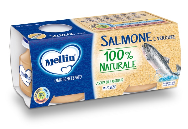 MELLIN OMOGENEIZZATO DI SALMONE E VERDURE 4 X 80 G - Farmacia Rossi2 - Farmacia Rossi 