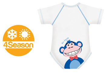 BODY 0/36M BIO COTTON 4SEASON SCIMMIA - Farmacia Rossi2 - Farmacia Rossi 