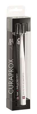 SPAZZOLINO CURAPROX WHITE IS BLACK WHITE/BLACK 2 PEZZI - Farmacia Rossi2 - Farmacia Rossi 