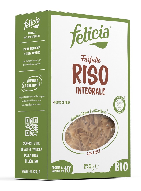 FELICIA FARFALLE RISO INTEGRALE 250 G - Farmacia Rossi2 - Farmacia Rossi 