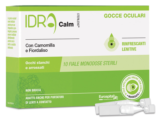 GOCCE OCULARI RINFRESCANTI STERILENS IDRA CALM CAMOMILLA E FIORDALISO 10 FIALE MONODOSE DA 0,33 ML - Farmacia Rossi2 - Farmacia Rossi 