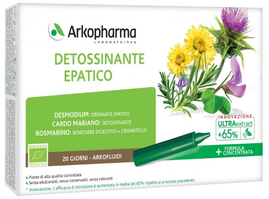 ARKOFLUIDI ULTRA SUONI DETOSSINANTE EPATICO 20 FIALE - Farmacia Rossi2 - Farmacia Rossi 