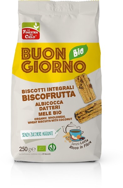 BUONGIORNOBIO BISCOFRUTTA INTEGRALI BIO 250 G - Farmacia Rossi2 - Farmacia Rossi 