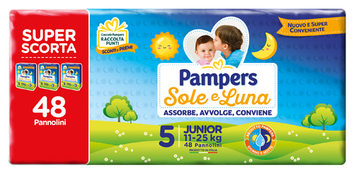 PAMPERS SOLE&LUNA TRIO JUNIOR 48 PEZZI - Farmacia Rossi2 - Farmacia Rossi 