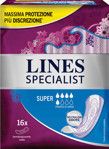 LINES SPECIALIST PANNOLONE SUPER FARMA 16 PEZZI - Farmacia Rossi2 - Farmacia Rossi 