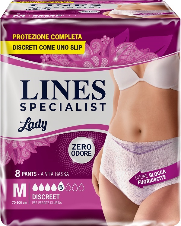 LINES SPECIALIST PANTS DISCREET M FARMA 8 PEZZI - Farmacia Rossi2 - Farmacia Rossi 