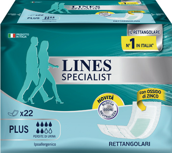LINES SPECIALIST PANNOLONE RETTANGOLARE 22 PEZZI - Farmacia Rossi2 - Farmacia Rossi 