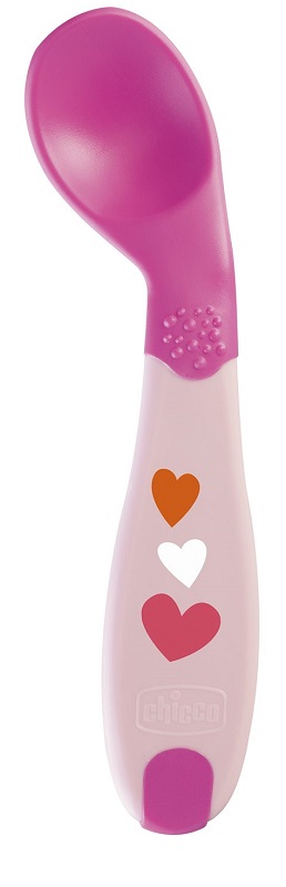 CHICCO CUCCHIAIO ANGOLATO 8M+ ROSA - Farmacia Rossi2 - Farmacia Rossi 
