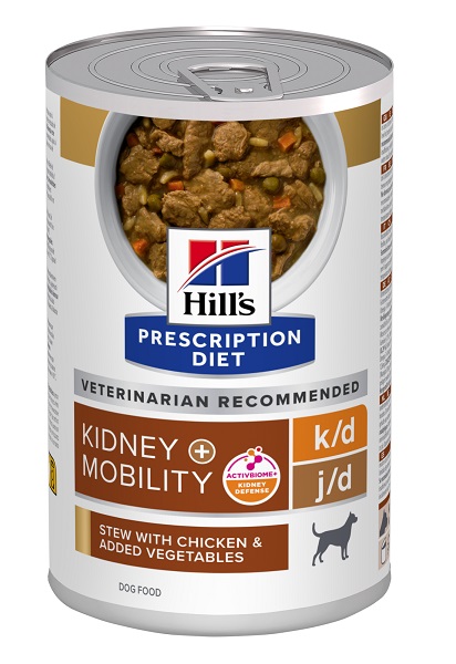 PRESCRIPTION DIET CANINE KIDNEY CARE K/D + MOBILITY J/D POLLO E STUFARO 354 G - Farmacia Rossi2 - Farmacia Rossi 