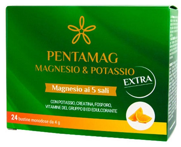 PENTAMAG MAGNESIO E POTASSIO EXTRA 24 BUSTINE DA 4 G - Farmacia Rossi2 - Farmacia Rossi 
