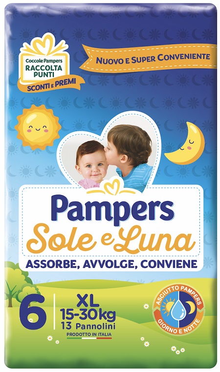 PAMPERS SOLE E LUNA XL 13 PEZZI - Farmacia Rossi2 - Farmacia Rossi 