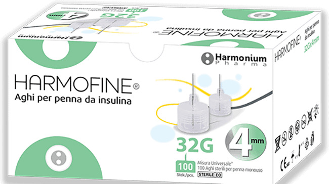 AGO HARMOFINE PENNA DA INSULINA GAUGE 32 4MM 100 PEZZI - Farmacia Rossi2 - Farmacia Rossi 