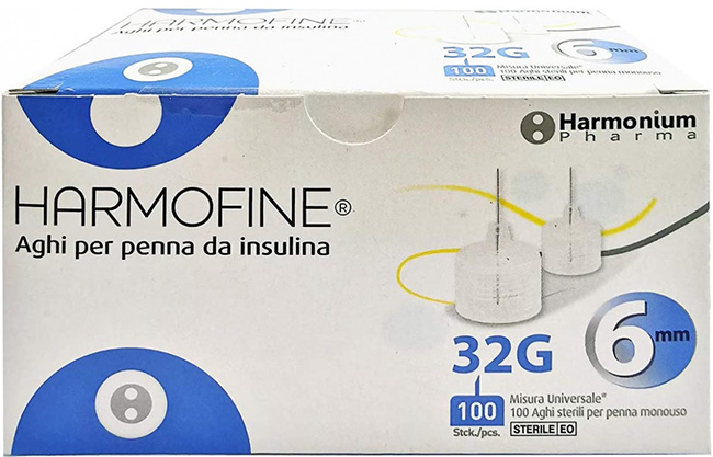 AGO HARMOFINE PENNA DA INSULINA GAUGE 32 6MM 100 PEZZI - Farmacia Rossi2 - Farmacia Rossi 