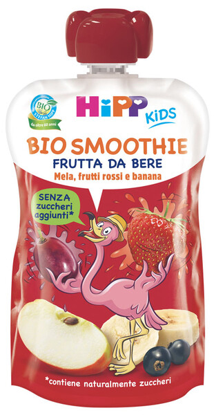 HIPP BIO SMOOTHIES MELA/BAN/FRUTTI ROSSI 120 ML - Farmacia Rossi2 - Farmacia Rossi 