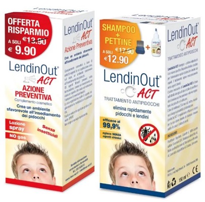 LENDINOUT ACT KIT ANTIPIDOCCHI SHAMPOO 150 ML + PETTINE + SPRAY AZIONE PREVENTIVA 100 ML - Farmacia Rossi2 - Farmacia Rossi 