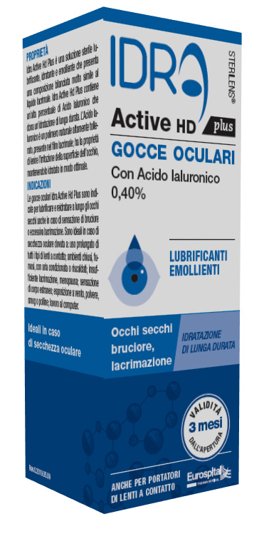 GOCCE OCULARI STERILENS IDRA ACTIVE HD PLUS 10 ML CON ACIDO IALURONICO 0,40% - Farmacia Rossi2 - Farmacia Rossi 