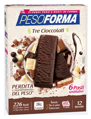 PESOFORMA BARR 3 CIOCCOLATI 372 G - Farmacia Rossi2 - Farmacia Rossi 