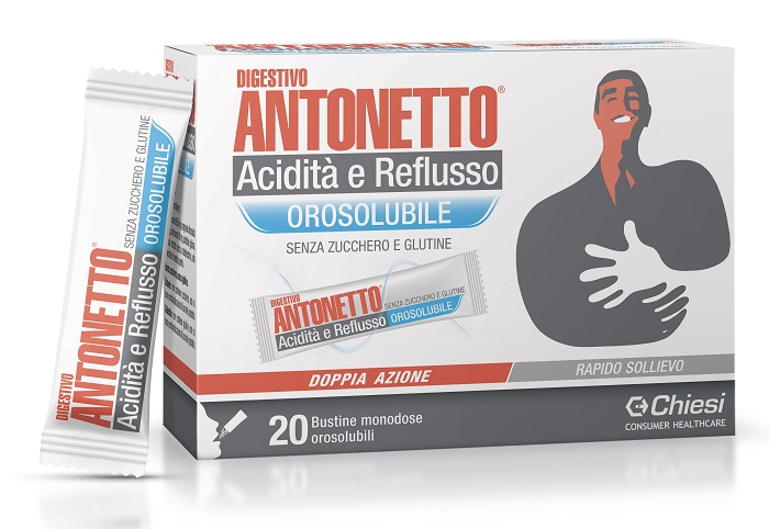 DIGESTIVO ANTONETTO ACIDITA' E REFLUSSO OROSOLUBILE 20 BUSTINE - Farmacia Rossi2 - Farmacia Rossi 