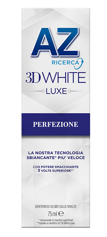 AZ DENT 3D WHITE LUXE PERFEZIONE 75ML - Farmacia Rossi2 - Farmacia Rossi 