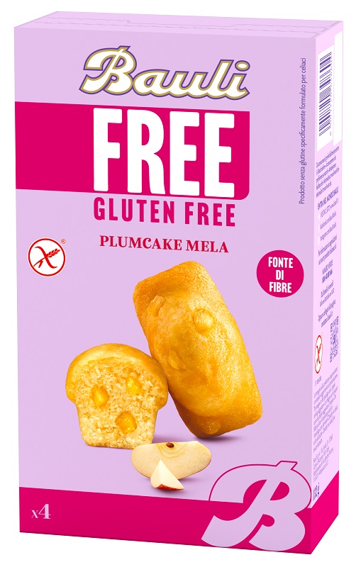 BAULI FREE PLUMCAKE MELA 4 PEZZI DA 33 G - Farmacia Rossi2 - Farmacia Rossi 
