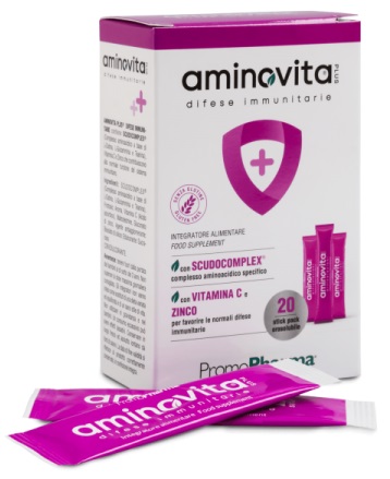 AMINOVITA PLUS DIFESE IMMUNITARIE 20 STICK PACK X 2,5 G - Farmacia Rossi2 - Farmacia Rossi 