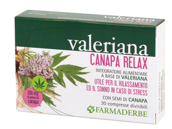 VALERIANA CANAPA RELAX 30 COMPRESSE DIVISIBILI - Farmacia Rossi2 - Farmacia Rossi 